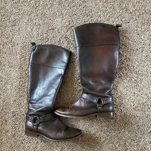 Frye Womens Tall Brown Boots